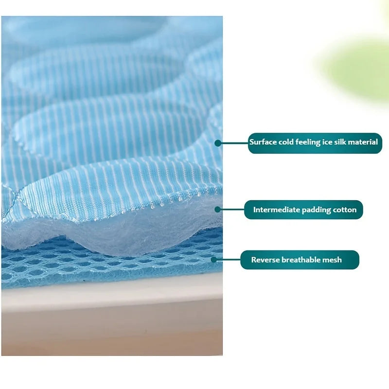 Summer Self-Cooling Pet Mat & Breathable Ice Pad Blanket for Dogs & Cats