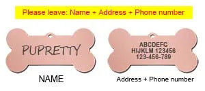 Custom Engraved Pet ID Tag & Personalised Dog & Cat Name Pendant Keyring