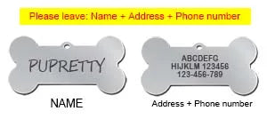 Custom Engraved Pet ID Tag & Personalised Dog & Cat Name Pendant Keyring