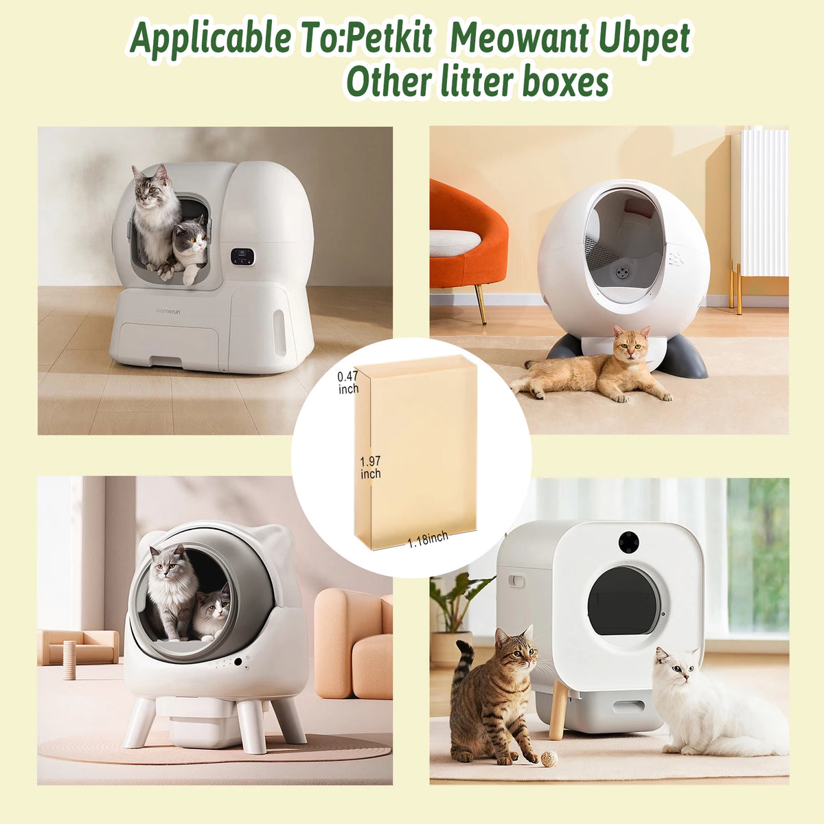 Smart Cat Litter Box Deodorizer Replacement Filters