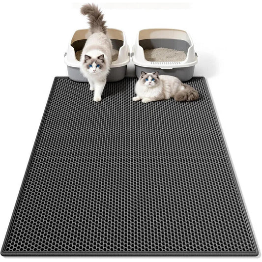 Double-Layer Waterproof Honeycomb Cat Litter Mat & Trapper