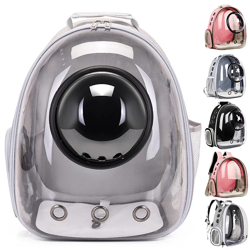 Breathable Transparent Space Capsule Pet Transport Backpack & Cat Carrier