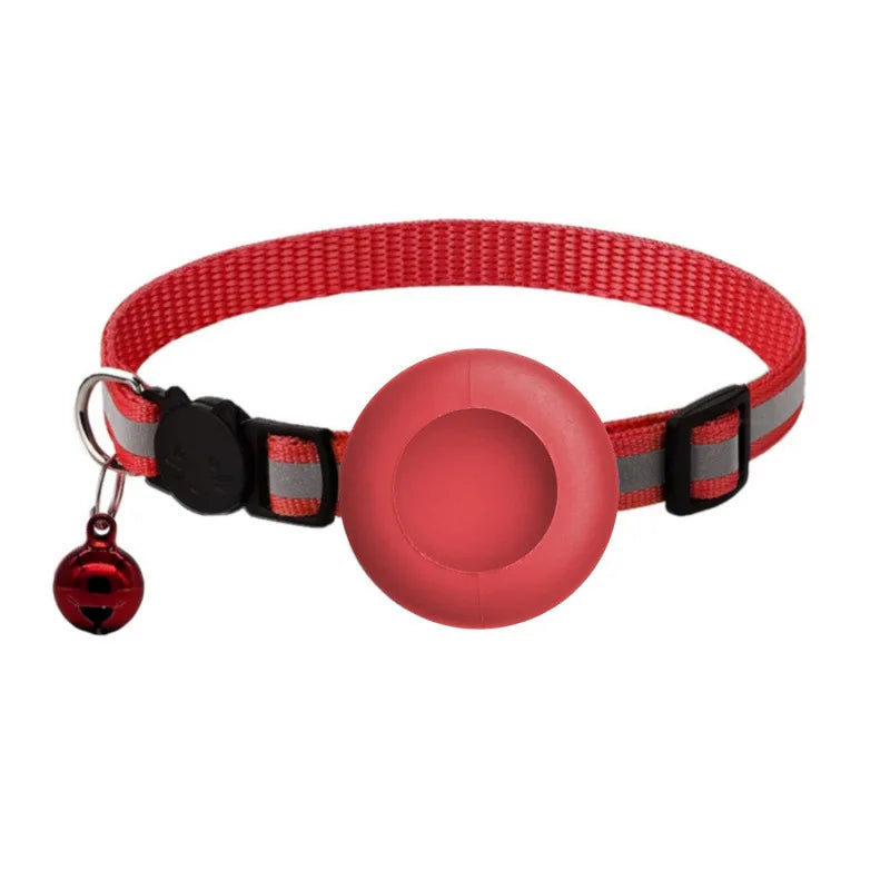 Reflective AirTag Cat Collar with Safety Breakaway Buckle & Bell