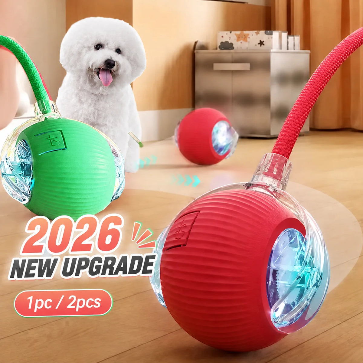 Automatic Rolling & Interactive Smart Dog Toy Ball with Tail & Sound