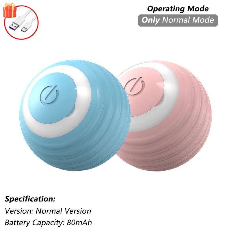 Automatic Rolling & Interactive Smart Cat Toy Ball with Faux Tail