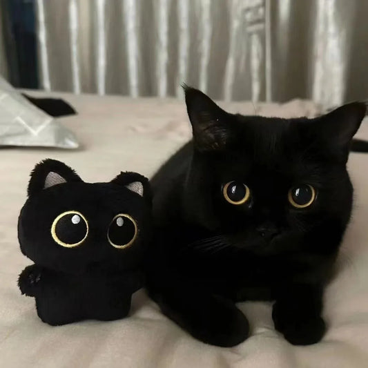 10cm Cute Black Cat Plush Toy Small Pendant & Bag Charm