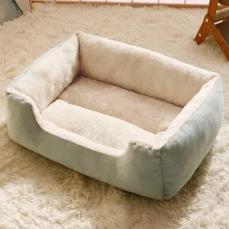 Orthopedic Plush Rectangular Cat & Dog Bolster Bed