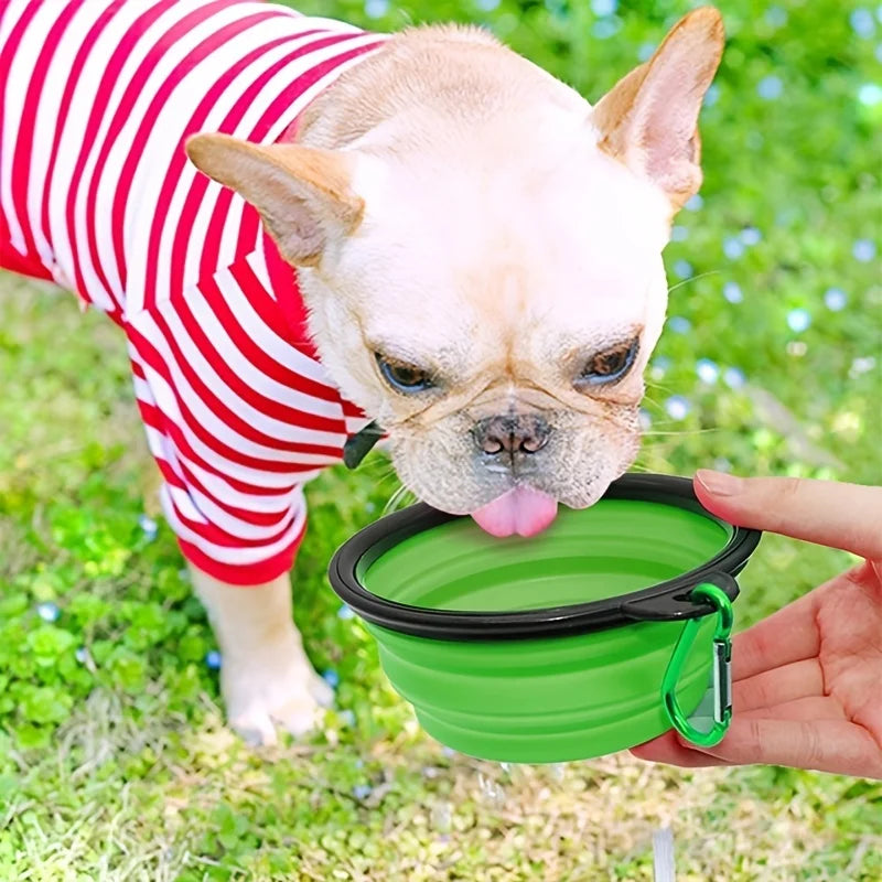 Portable Collapsible Silicone Travel Pet Food & Water Bowl