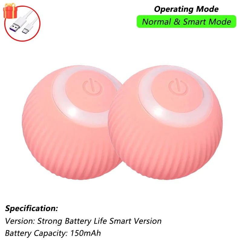 Automatic Rolling & Interactive Smart Cat Toy Ball with Faux Tail