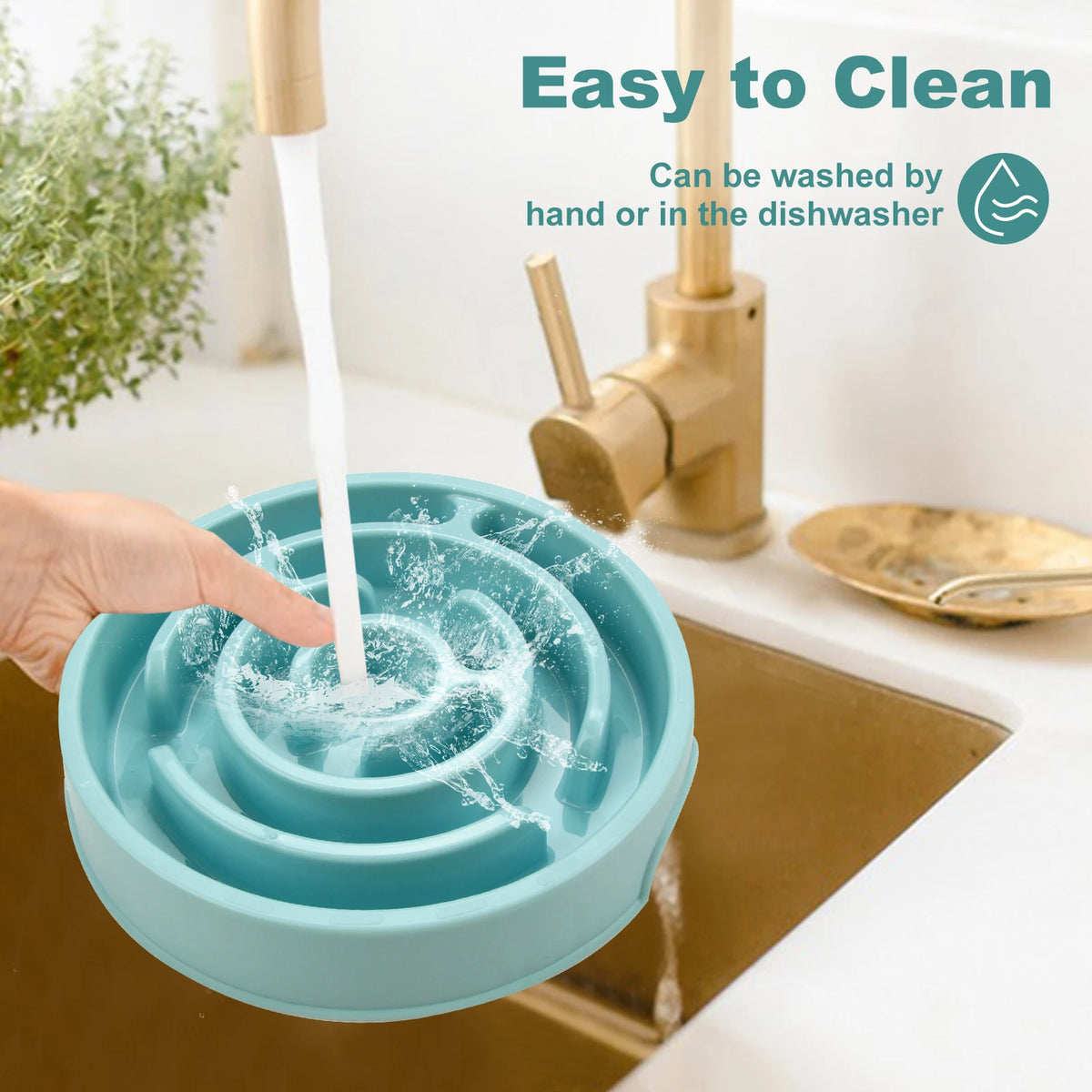 Anti-Gulping Non-Slip Interactive Slow Feeder Dog Bowl
