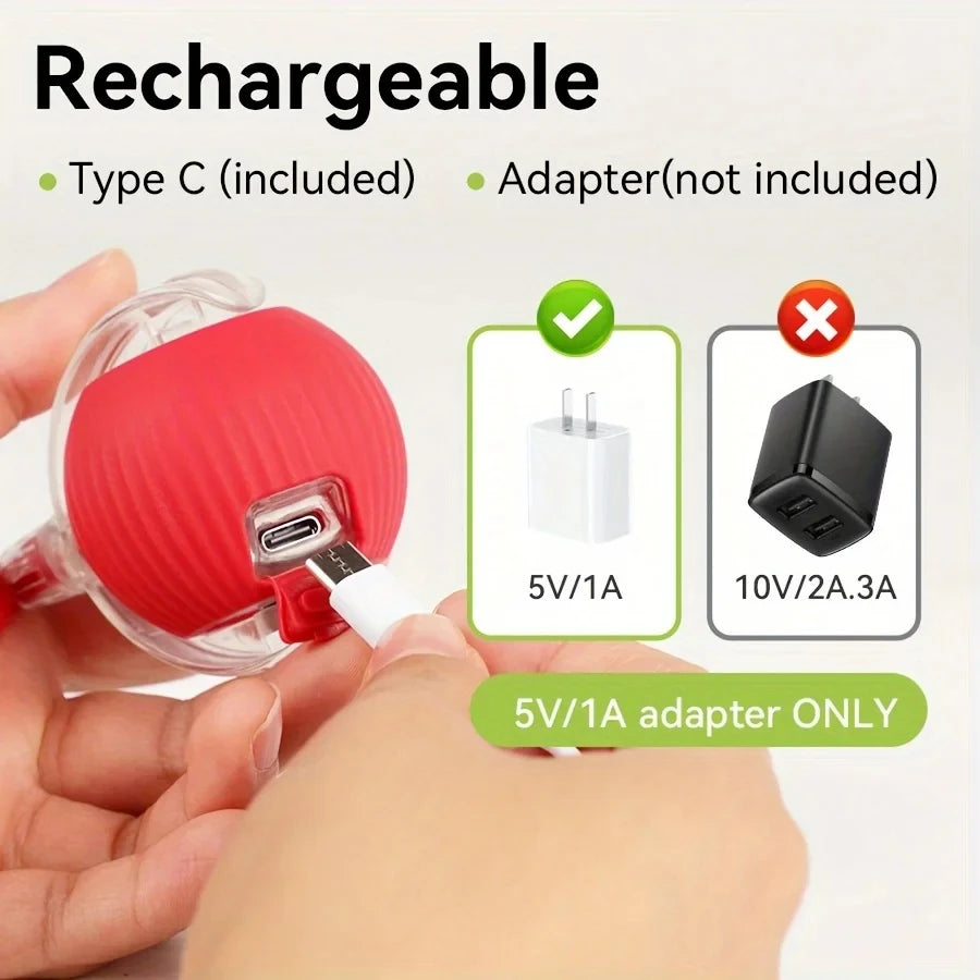 Automatic Rolling & Interactive Smart Cat Toy Ball with Faux Tail