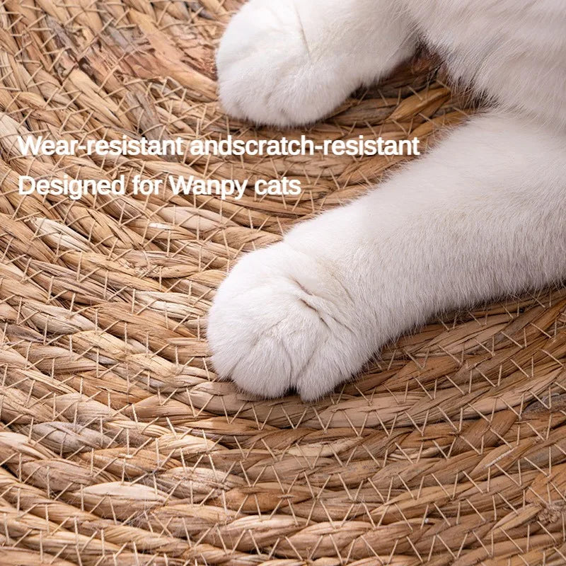 Rattan Cat Scratching Mat & Furniture Protector Pad