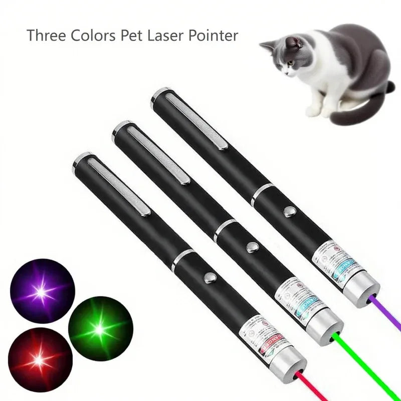 Interactive LED Laser Pointer & Flashlight Cat Toy Pen