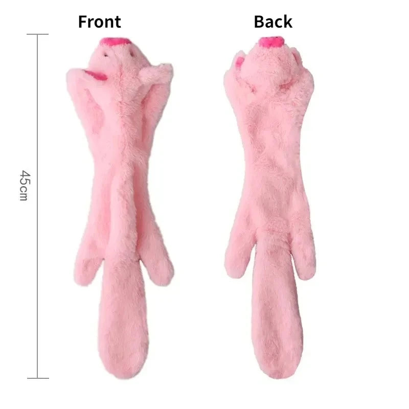 No Stuffing Plush Squeaky Dog Chew Toy with Crinkle Paper & Squeakers