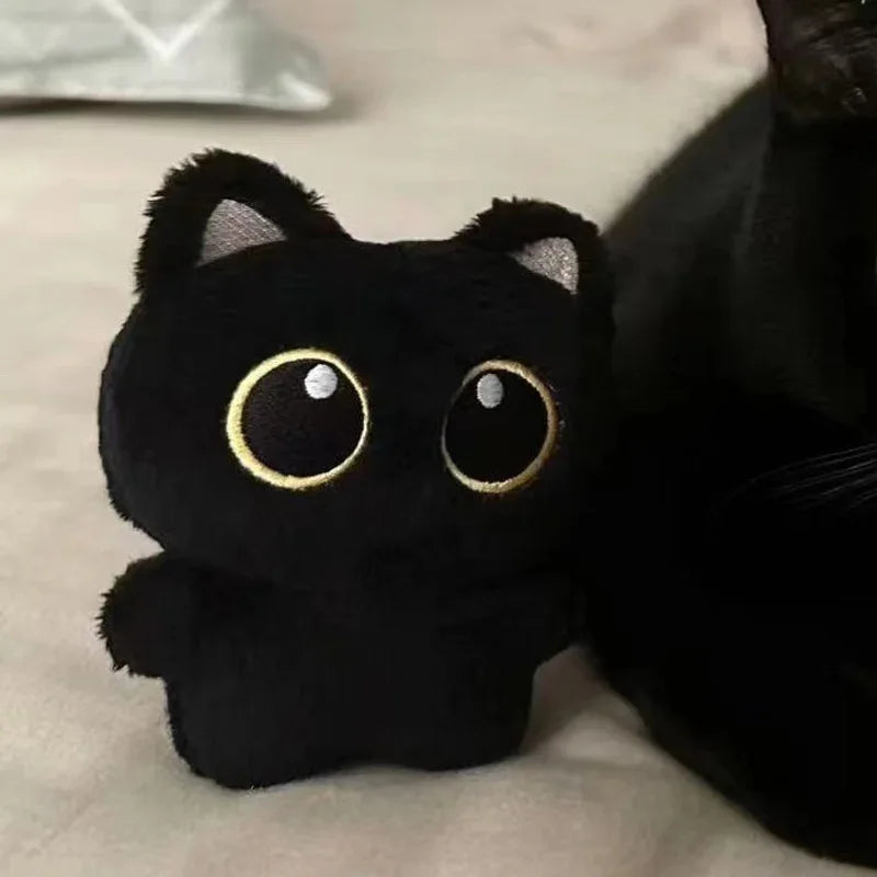 10cm Cute Black Cat Plush Toy Small Pendant & Bag Charm