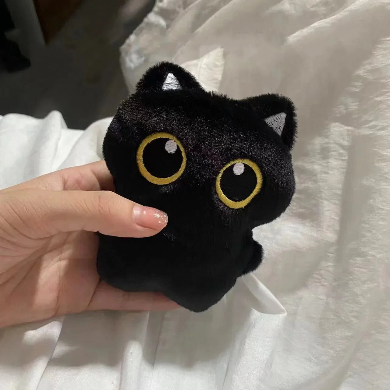 10cm Cute Black Cat Plush Toy Small Pendant & Bag Charm