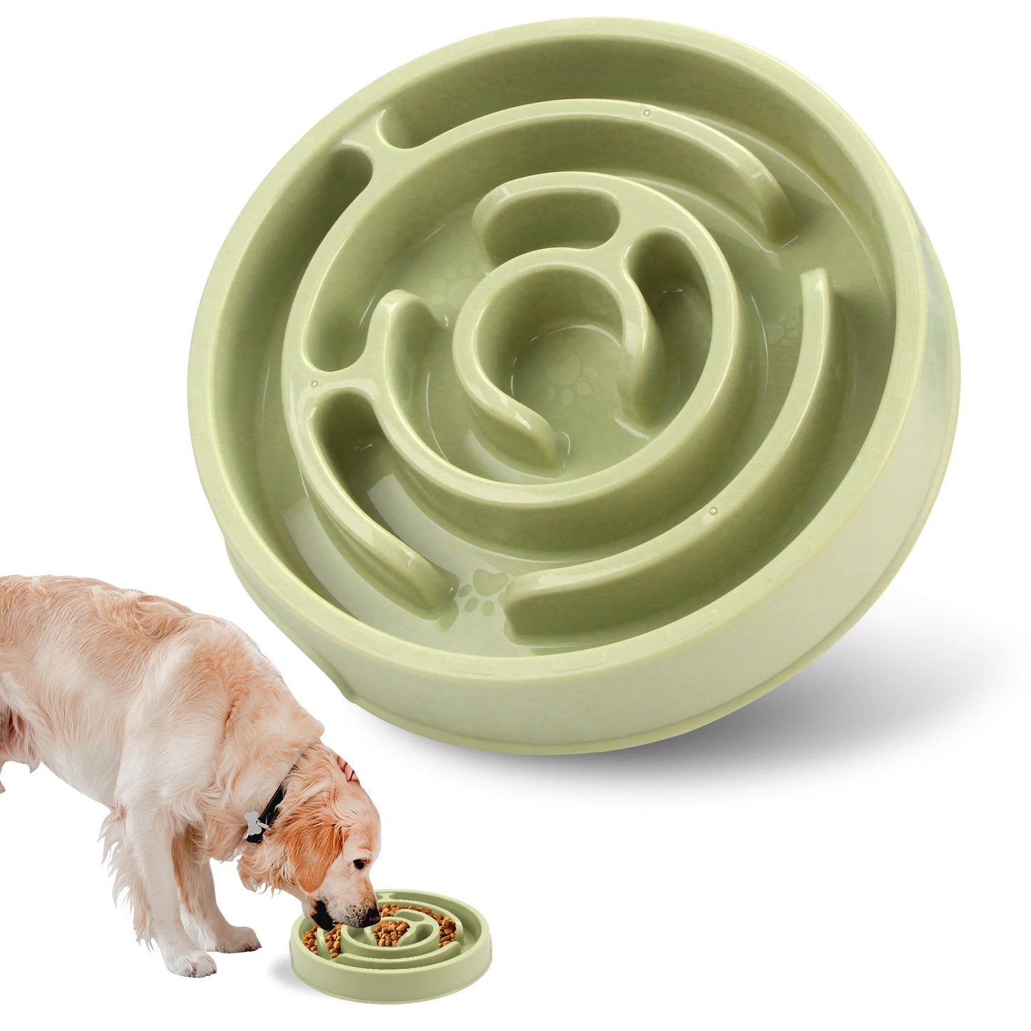 Anti-Gulping Non-Slip Interactive Slow Feeder Dog Bowl