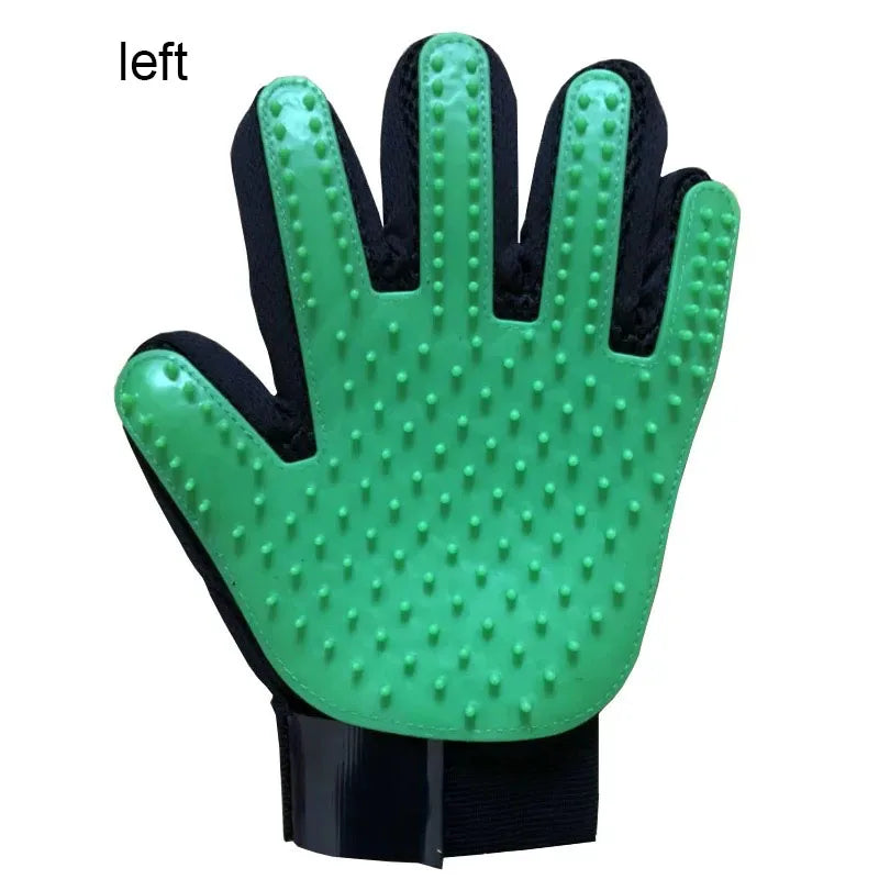 Deshedding Pet Grooming Glove & Gentle Massage Hair Remover for Cats & Dogs