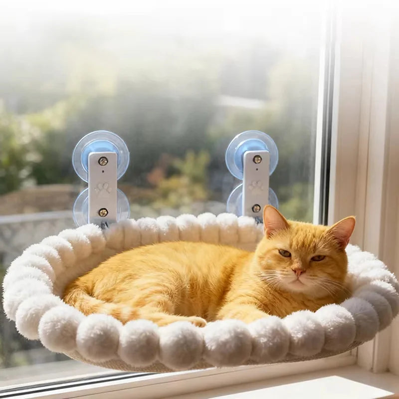 Strong Suction Cup Cat Window Hammock & Cozy Perch