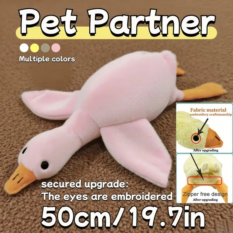 50cm Soft Anxiety-Relieving Duck Plush Toy & Companion for Dogs & Cats