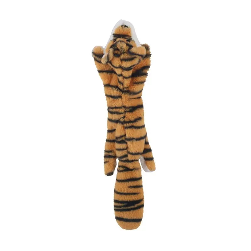 No Stuffing Plush Squeaky Dog Chew Toy with Crinkle Paper & Squeakers
