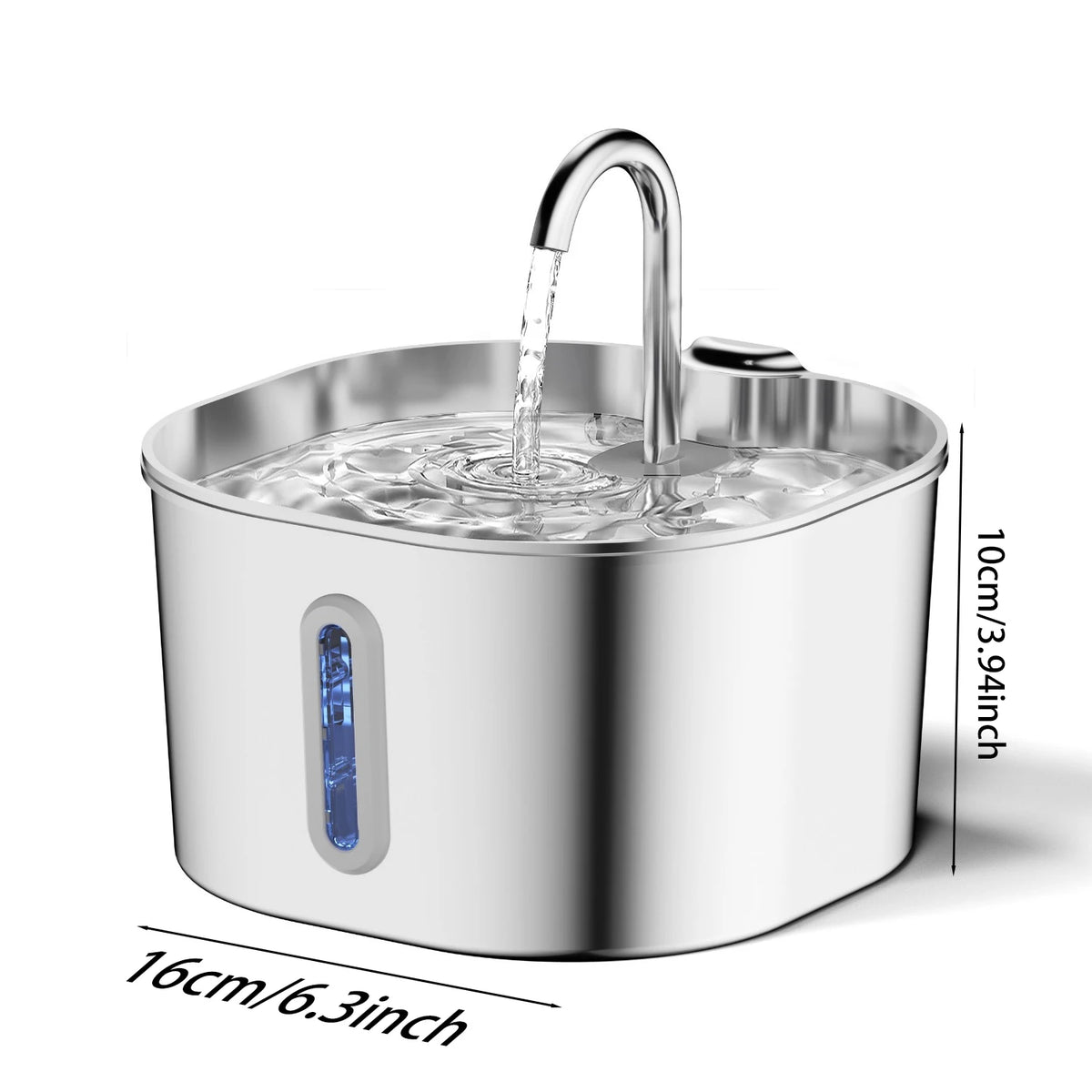 Stainless Steel 2.2L Automatic Cat Water Fountain & Pet Dispenser