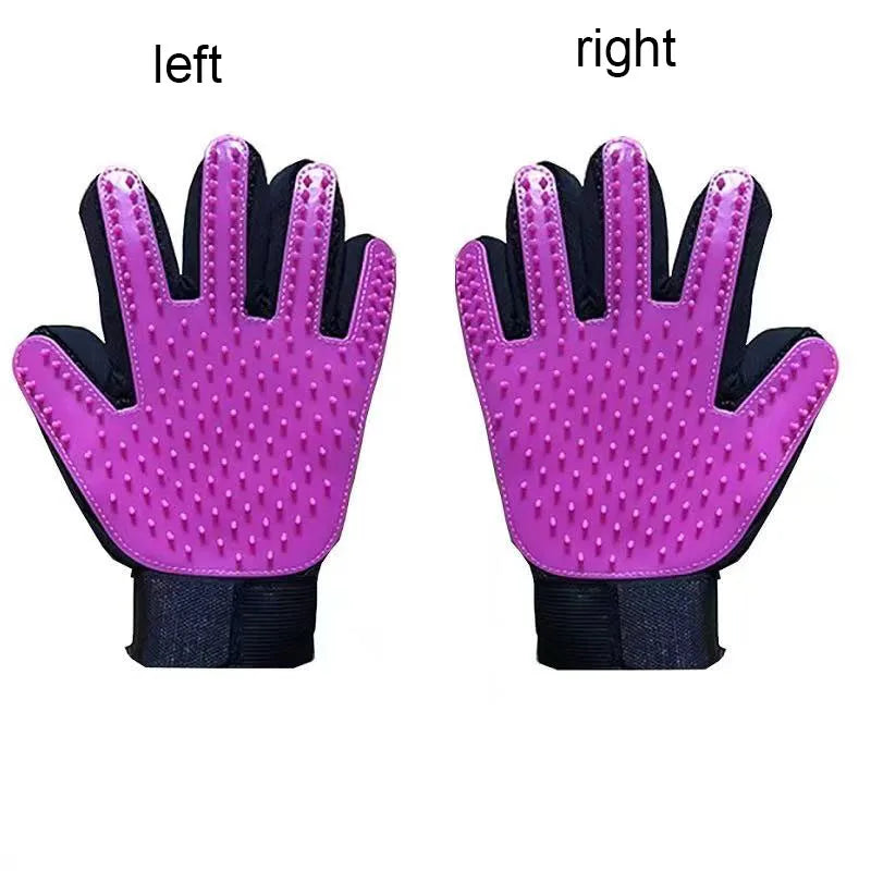 Deshedding Pet Grooming Glove & Gentle Massage Hair Remover for Cats & Dogs