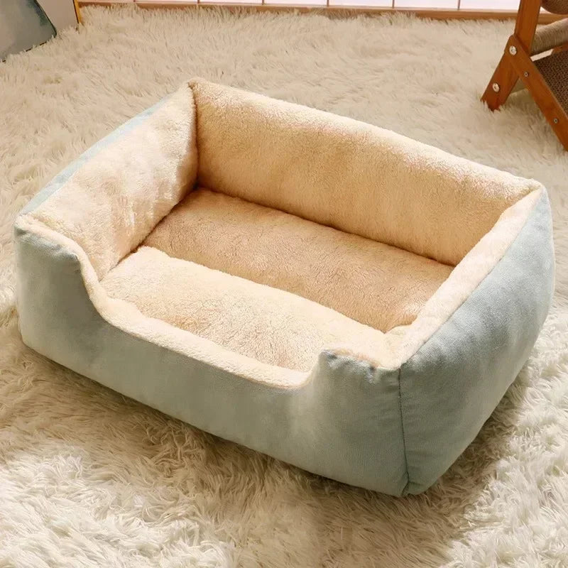 Plush Oval Cat & Small Dog Cuddler Bed