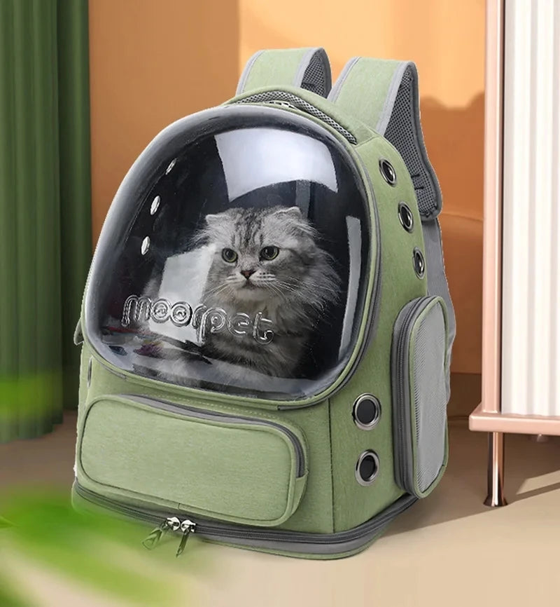 Breathable Transparent Outdoor Travel Cat Carrier Backpack