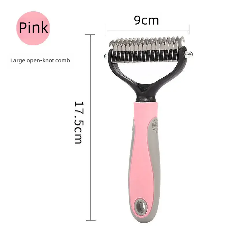 Double Sided Pet Deshedding Brush & Dematting Undercoat Rake