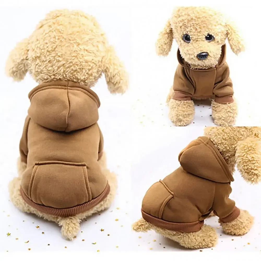 Warm Winter Fleece Dog Hoodie & Cute Puppy Sweatshirt Apparel