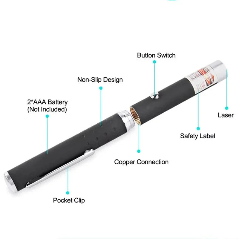 Interactive LED Laser Pointer & Flashlight Cat Toy Pen