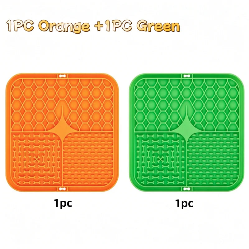 Silicone Pet Lick Mat with Suction Cups for Dog Bathing & Slow Feeding
