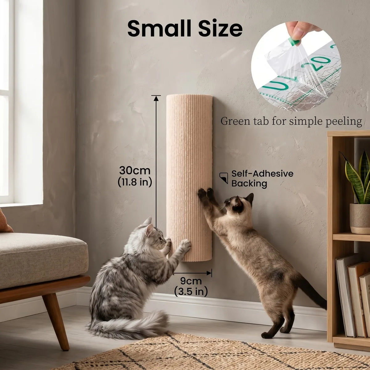 High-Adhesion Cat Scratching Post & Furniture Protector Mat