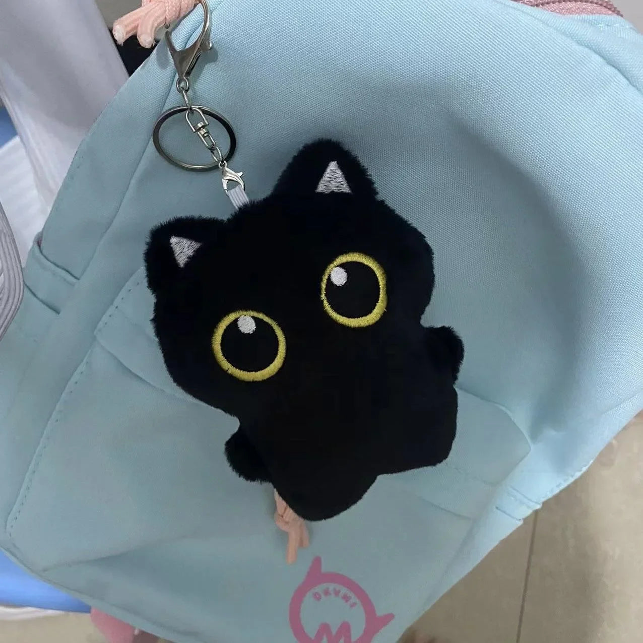10cm Cute Black Cat Plush Toy Small Pendant & Bag Charm