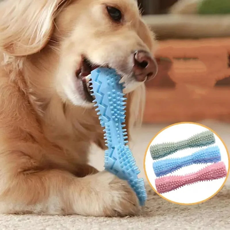 Bite-Resistant Dog Teething Chew Stick & Treat Dispenser Toy