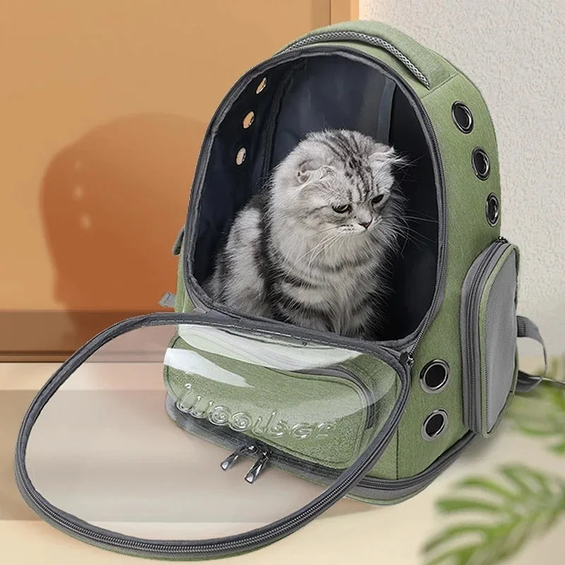 Breathable Transparent Outdoor Travel Cat Carrier Backpack