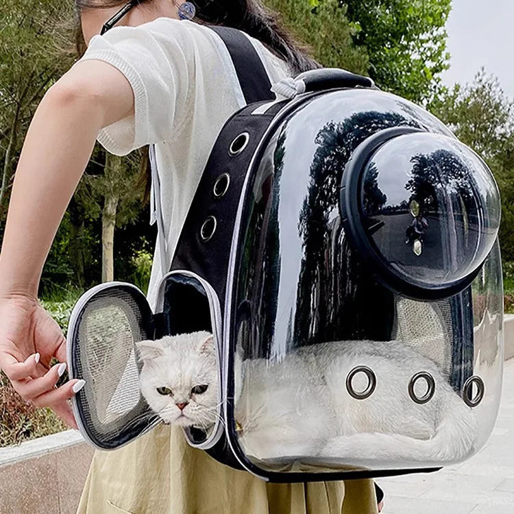 Breathable Transparent Space Capsule Pet Transport Backpack & Cat Carrier