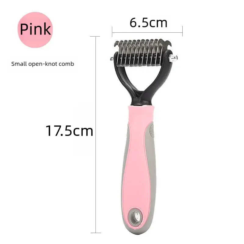Double Sided Pet Deshedding Brush & Dematting Undercoat Rake
