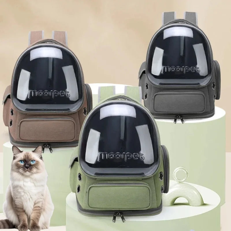 Breathable Transparent Outdoor Travel Cat Carrier Backpack
