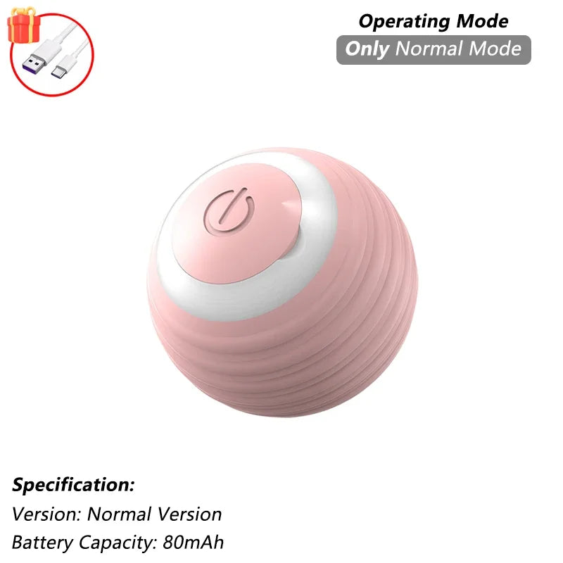 Automatic Rolling & Interactive Smart Cat Toy Ball with Faux Tail