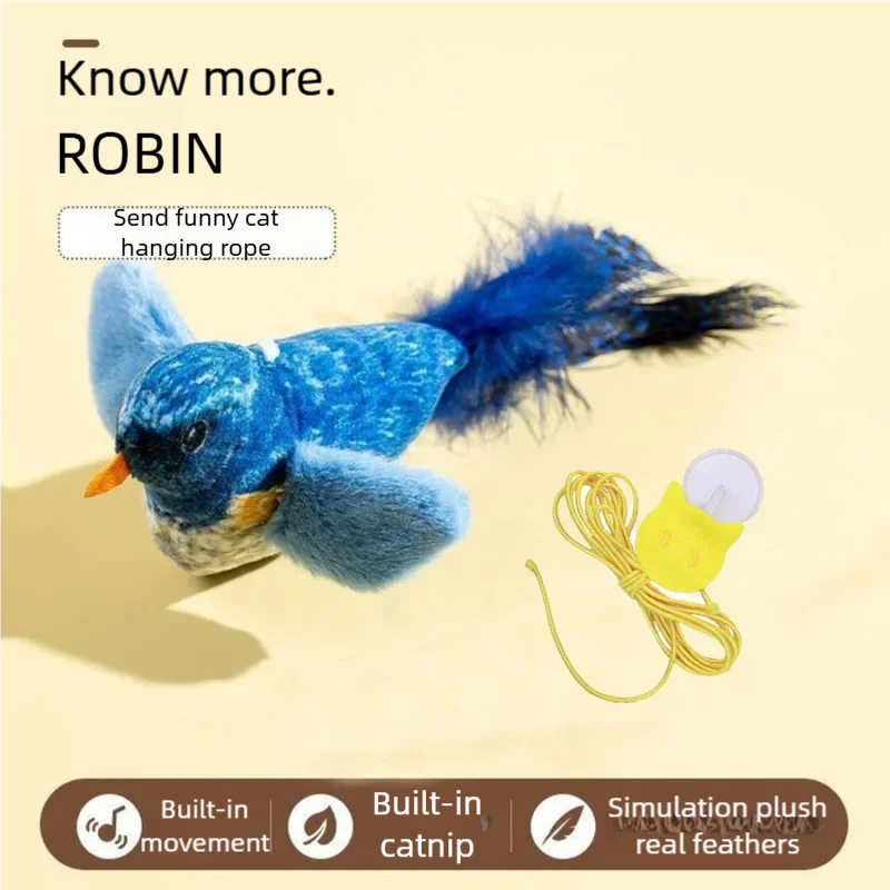 Electric Flapping Wings & Chirping Bird Interactive Cat Toy