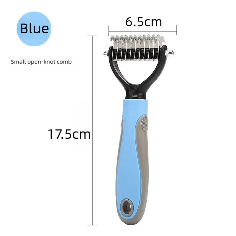 Double Sided Pet Deshedding Brush & Dematting Undercoat Rake