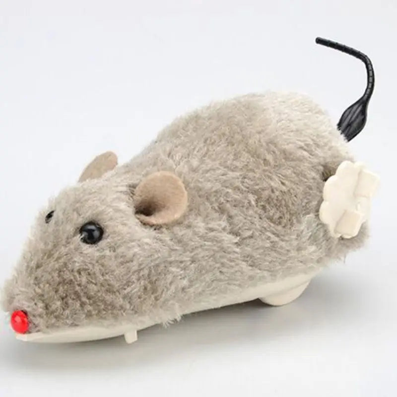 Lifelike Plush Running Mouse Toy & Interactive Rat Companion for Cats
