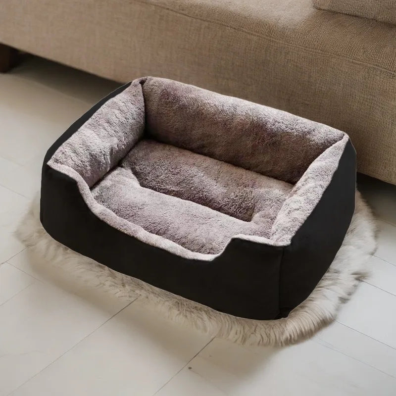 Orthopedic Plush Rectangular Cat & Dog Bolster Bed