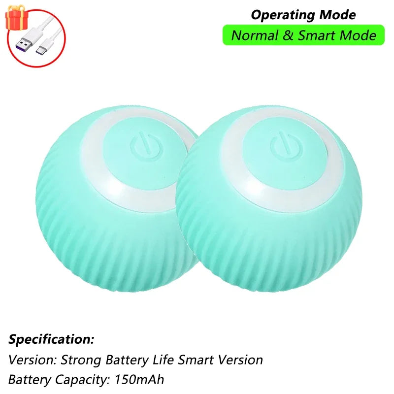 Automatic Rolling & Interactive Smart Cat Toy Ball with Faux Tail