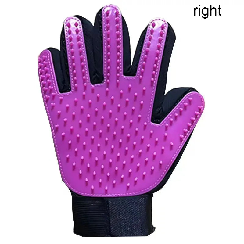 Deshedding Pet Grooming Glove & Gentle Massage Hair Remover for Cats & Dogs