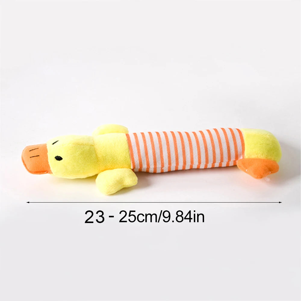 No Stuffing Plush Squeaky Dog Chew Toy with Crinkle Paper & Squeakers