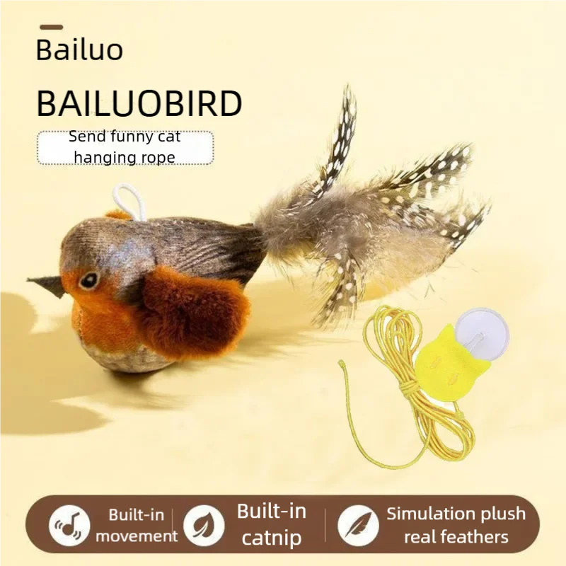 Electric Flapping Wings & Chirping Bird Interactive Cat Toy