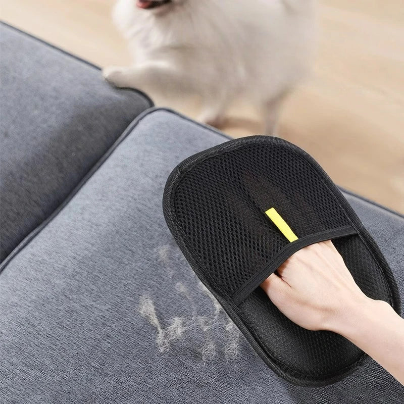 Portable Washable Pet Hair Remover & Grooming Dehairing Gloves